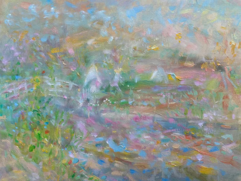 Whispers of Spring: A Dreamy Landscape in Pastel Hues