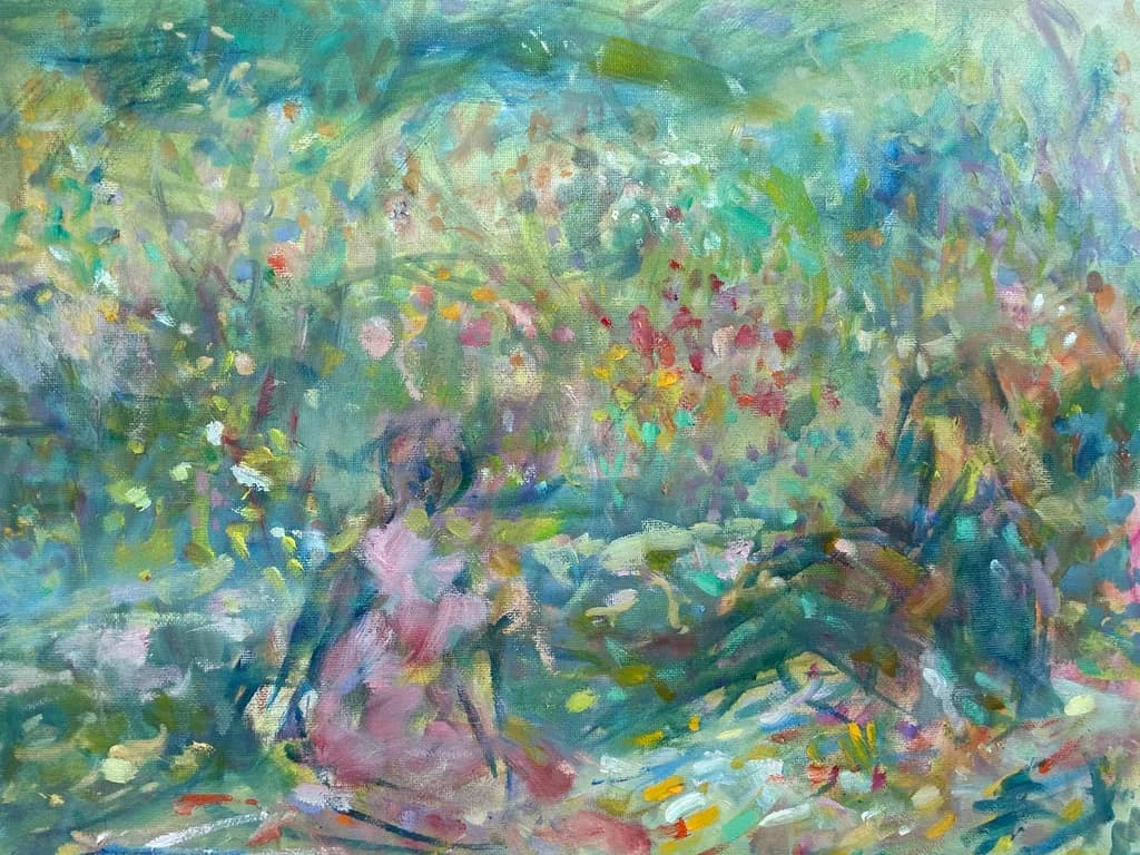 Whispers of Serenity: An Impressionistic Floral Dreamscape