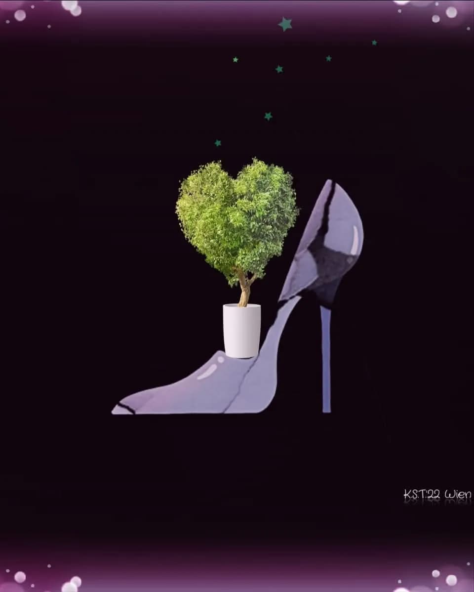 Heart in Heels: A Whimsical Fusion of Nature and Fashion