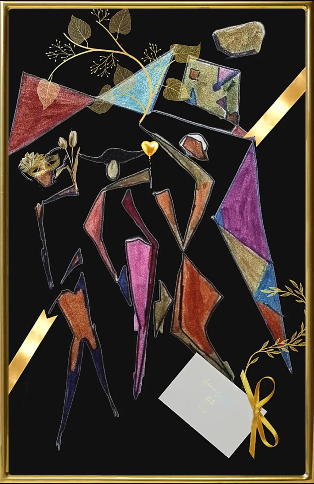 Vibrant Whimsy: An Abstract Dance of Color and Form
