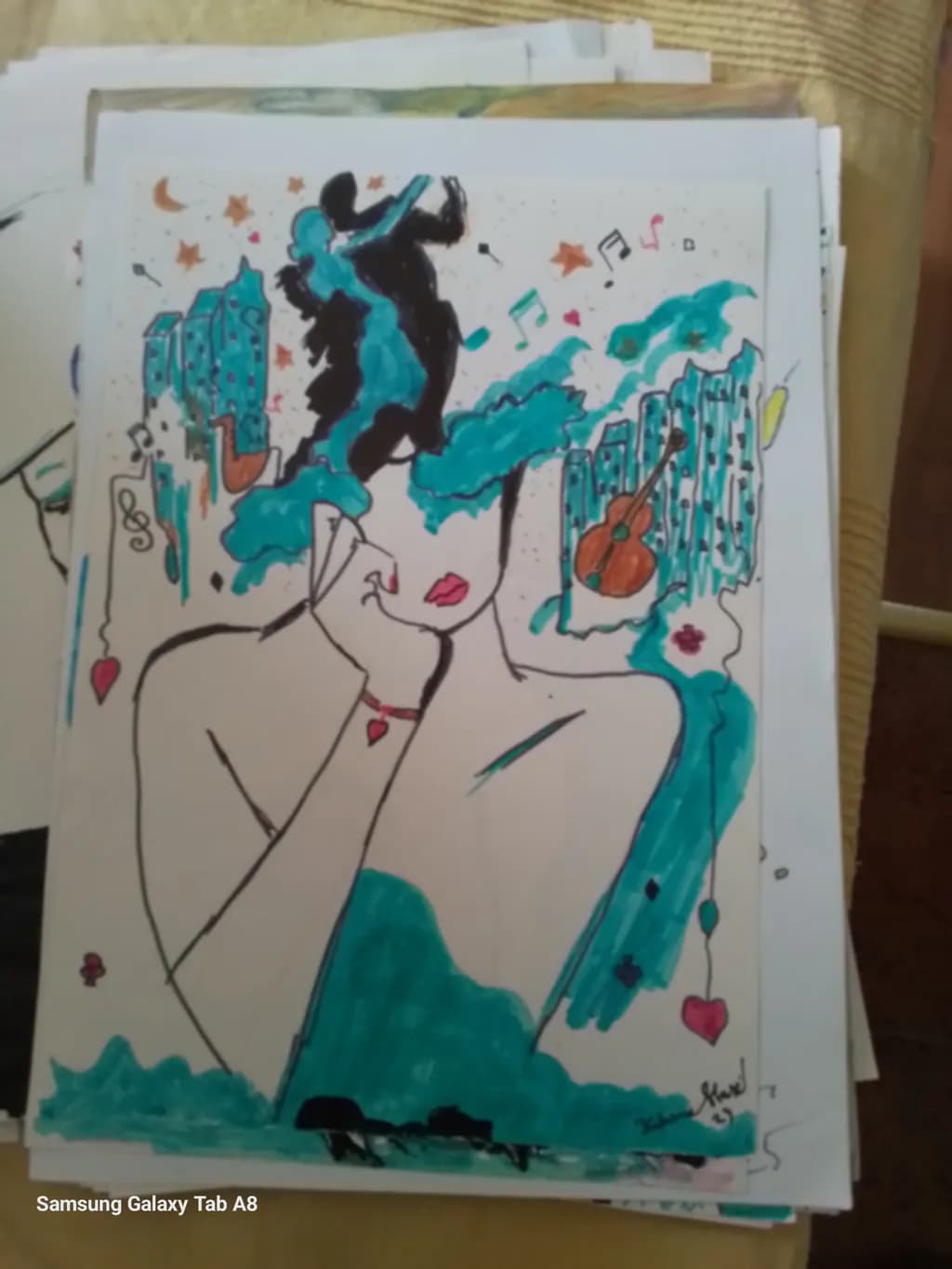 Whispers of Romance: An Abstract Dance of Color and Emotion