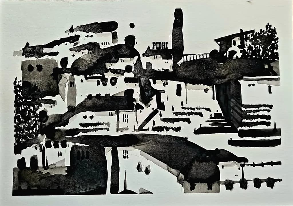 Whispers of Shadows: A Monochrome Journey Through Abstract Landscapes
