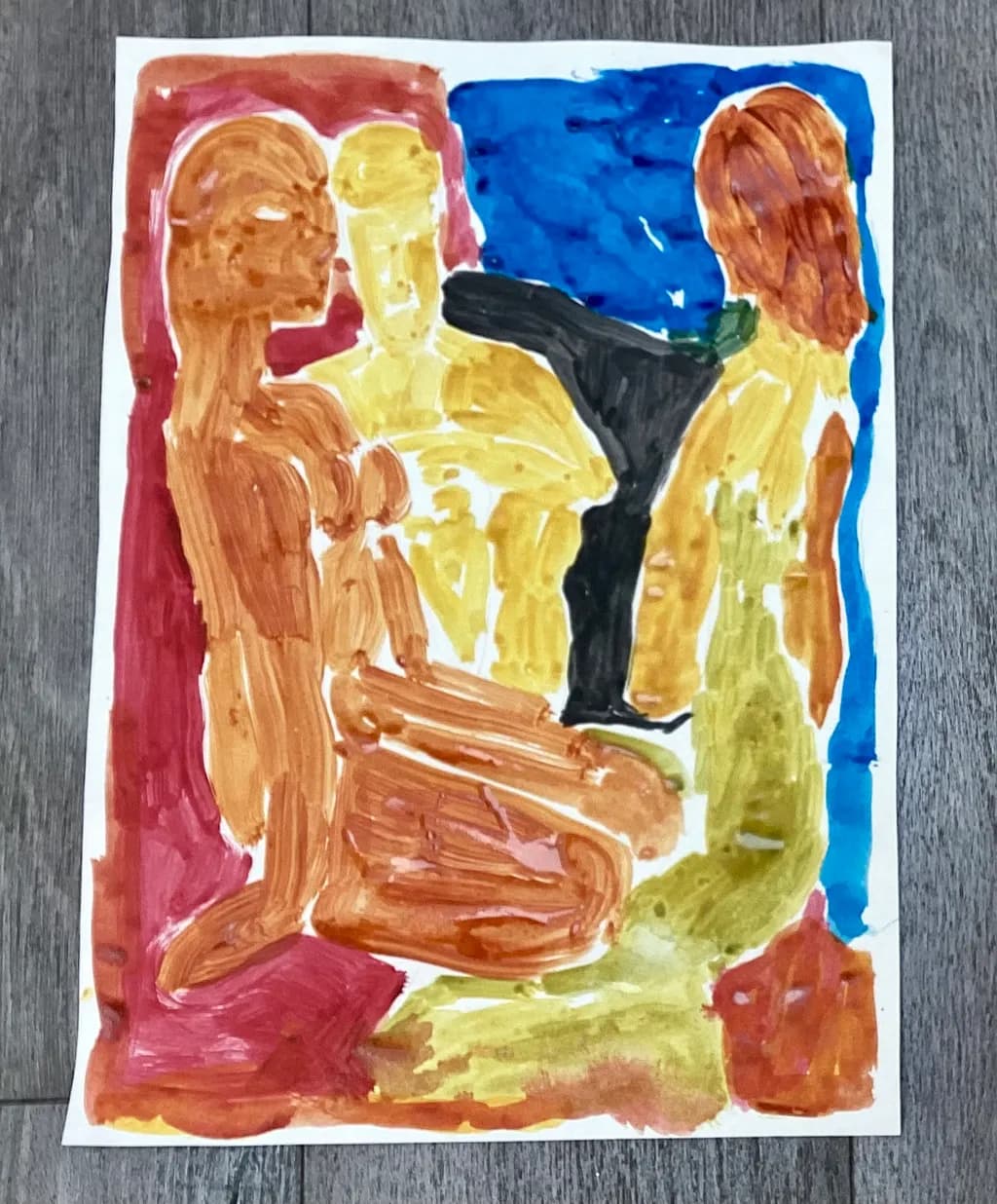 Emotional Connections: A Vibrant Exploration of Human Form and Interaction