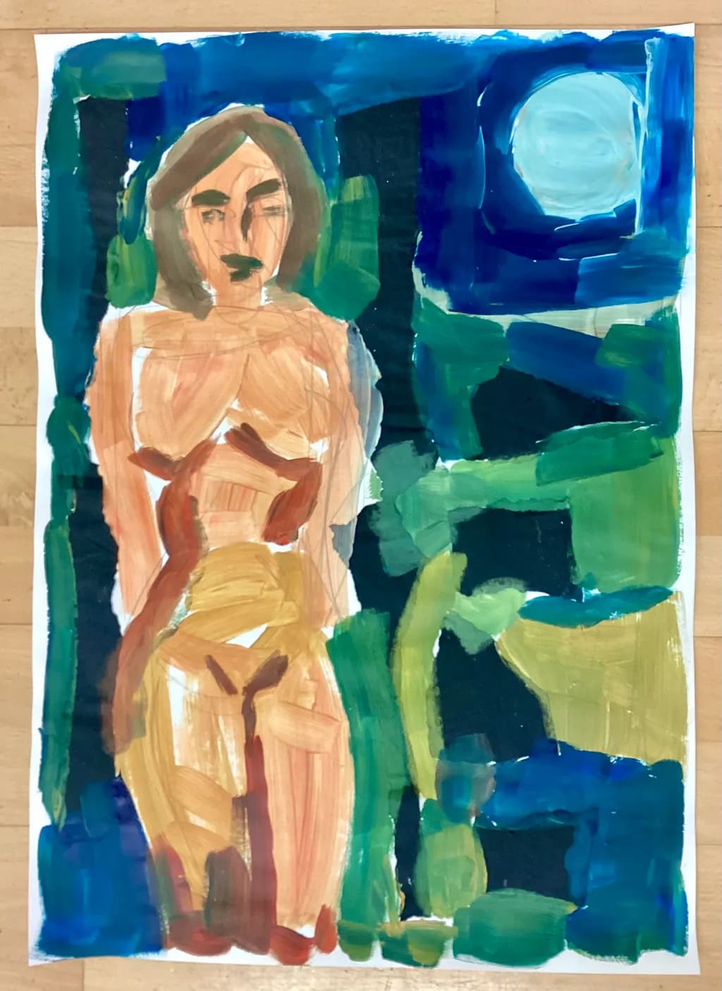 Whispers of the Night: An Abstract Expression of Color and Form