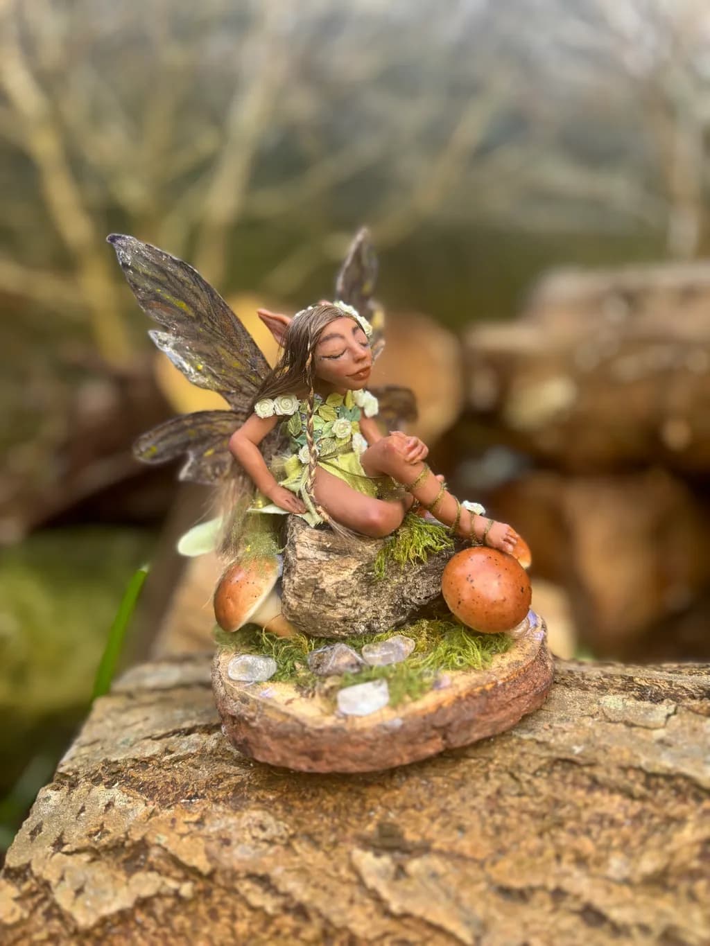 Whimsical Forest Fairy: Enchanted Serenity in Nature's Embrace