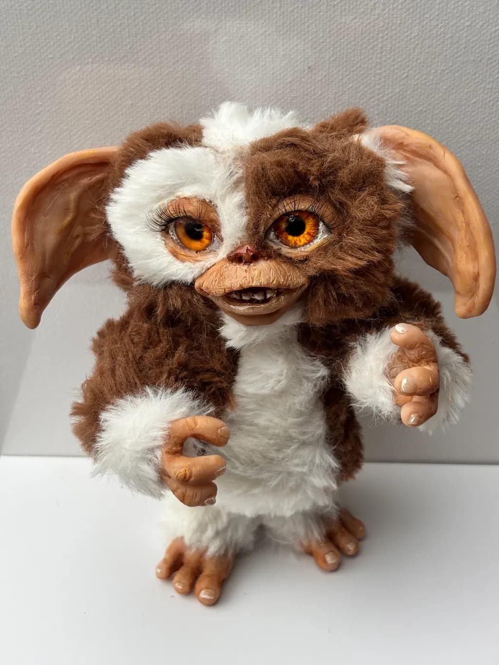 Whimsical Furry Creature: Expressive Plush Toy with Enchanting Eyes