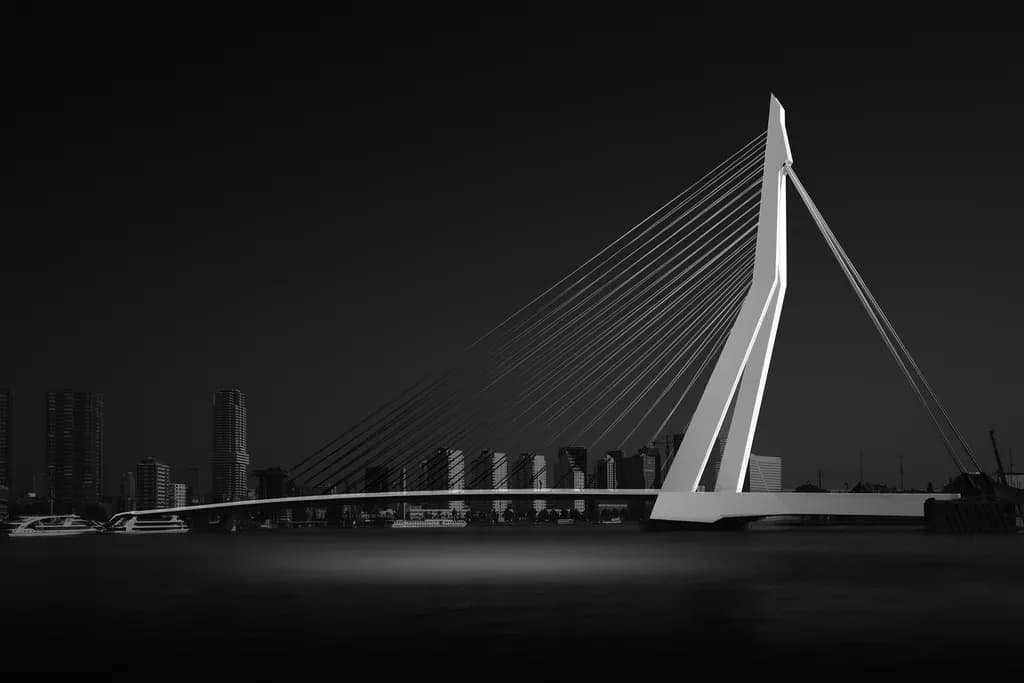 Monochrome Marvel: The Elegant Dance of Modern Architecture and Cityscape