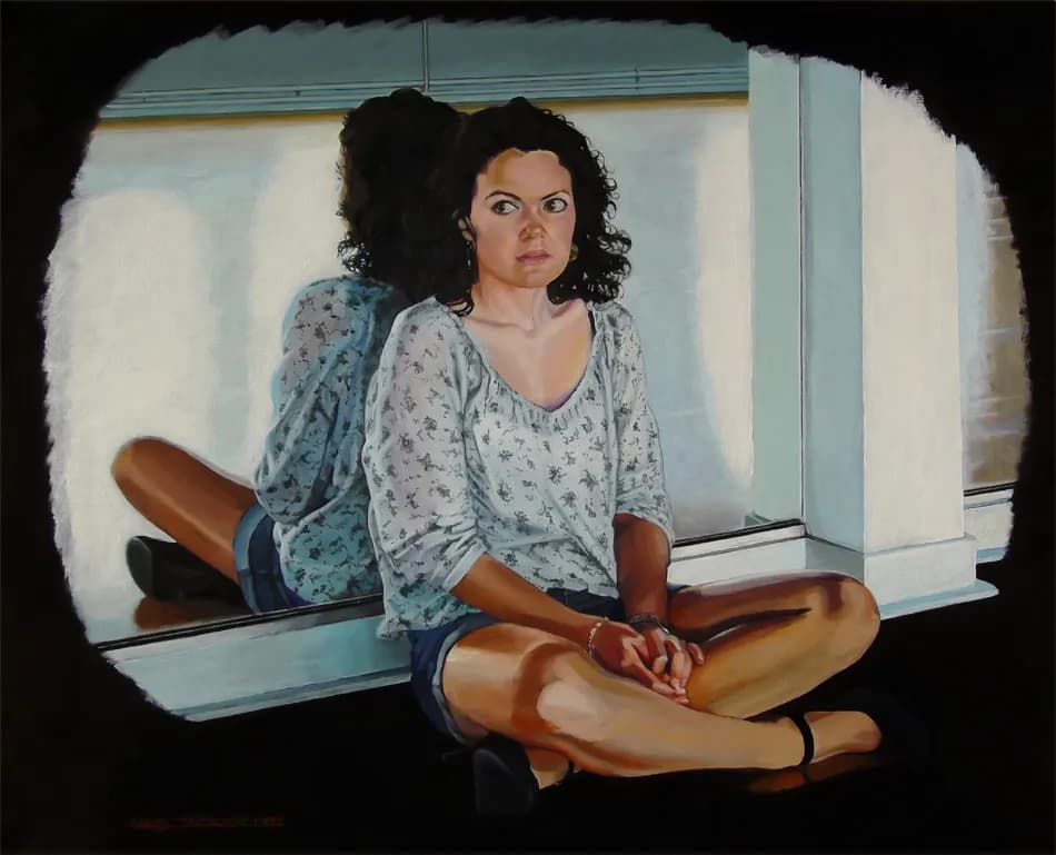 Reflections of Serenity: A Portrait of Contemplation and Grace