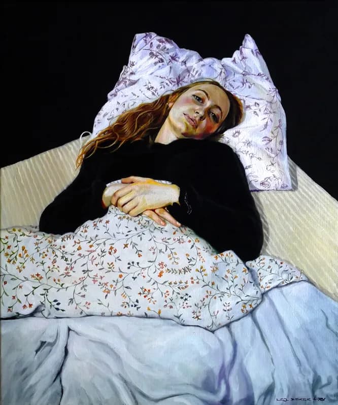 Whispers of Serenity: A Contemplative Portrait of Restful Reflection