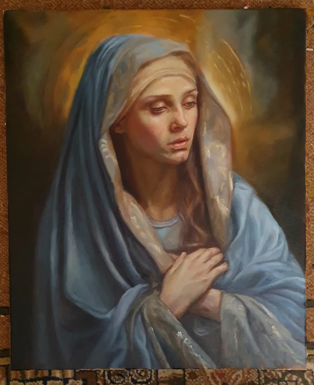 Whispers of Grace: A Contemplative Portrait of Serenity and Faith