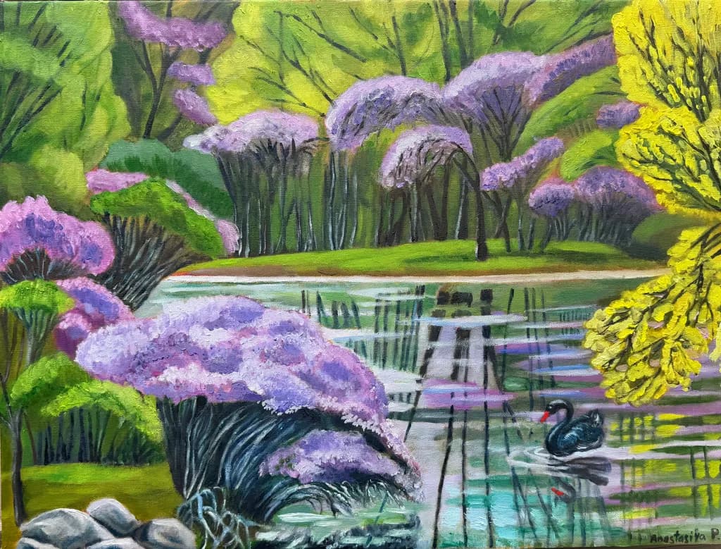 Garden Pond Reflections