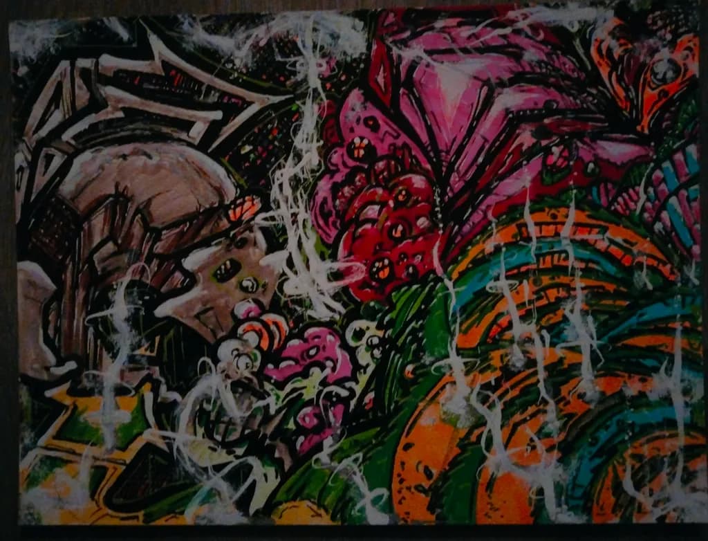 Vibrant Chaos: A Dance of Color and Form in Abstract Expressionism