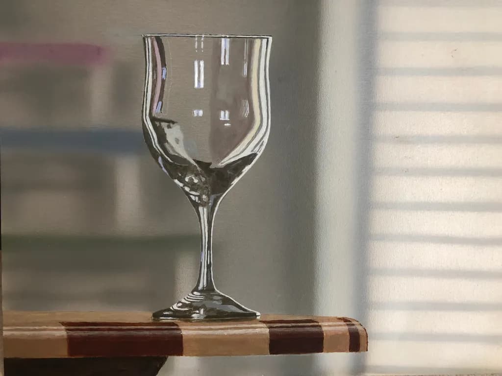 Elegant Reflections: A Still-Life Study of Glass and Wood