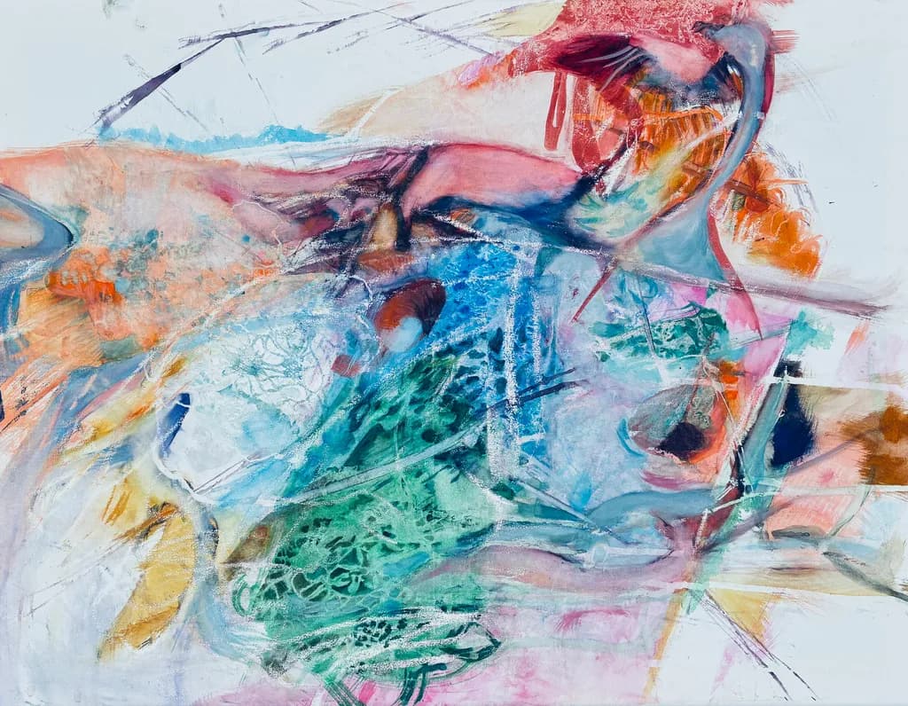 Vibrant Fluidity: An Abstract Journey Through Color and Emotion
