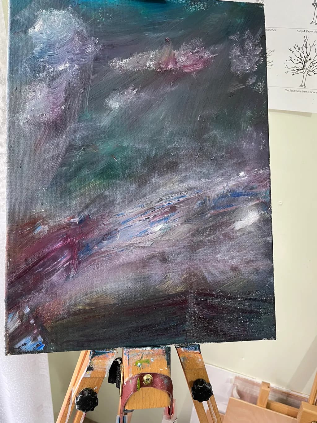 Whispers of the Sky: An Abstract Journey Through Color and Texture