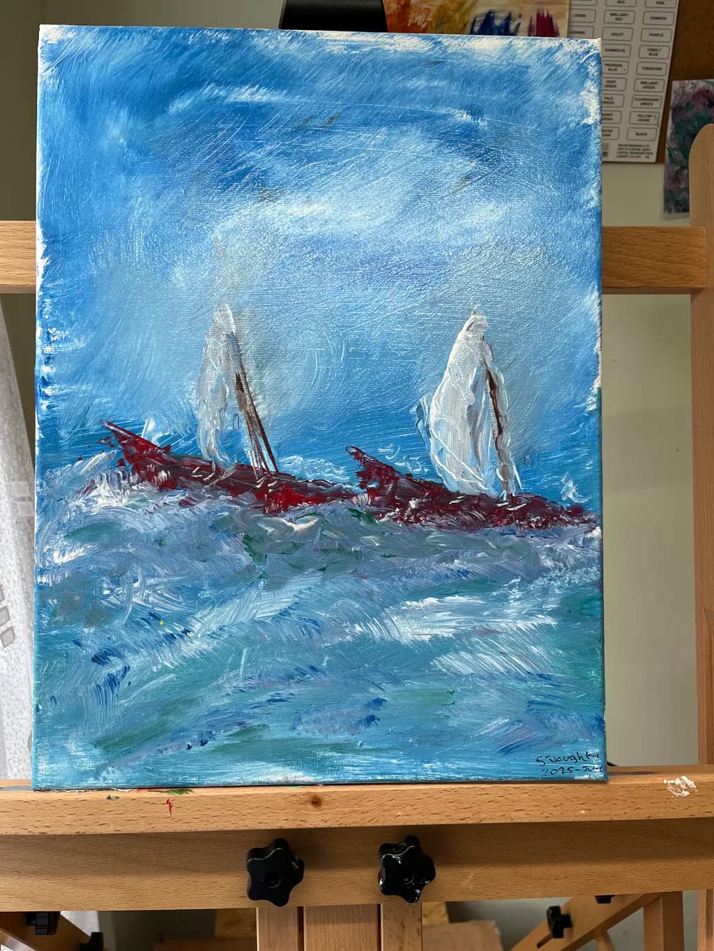 Whispers of the Sea: A Dance of Red Sails on Turquoise Waves
