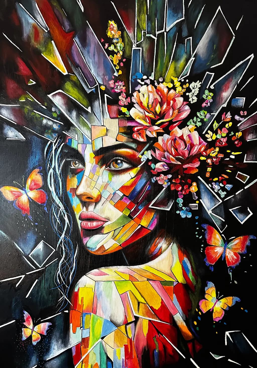Shattered Reflections: A Kaleidoscope of Beauty and Transformation