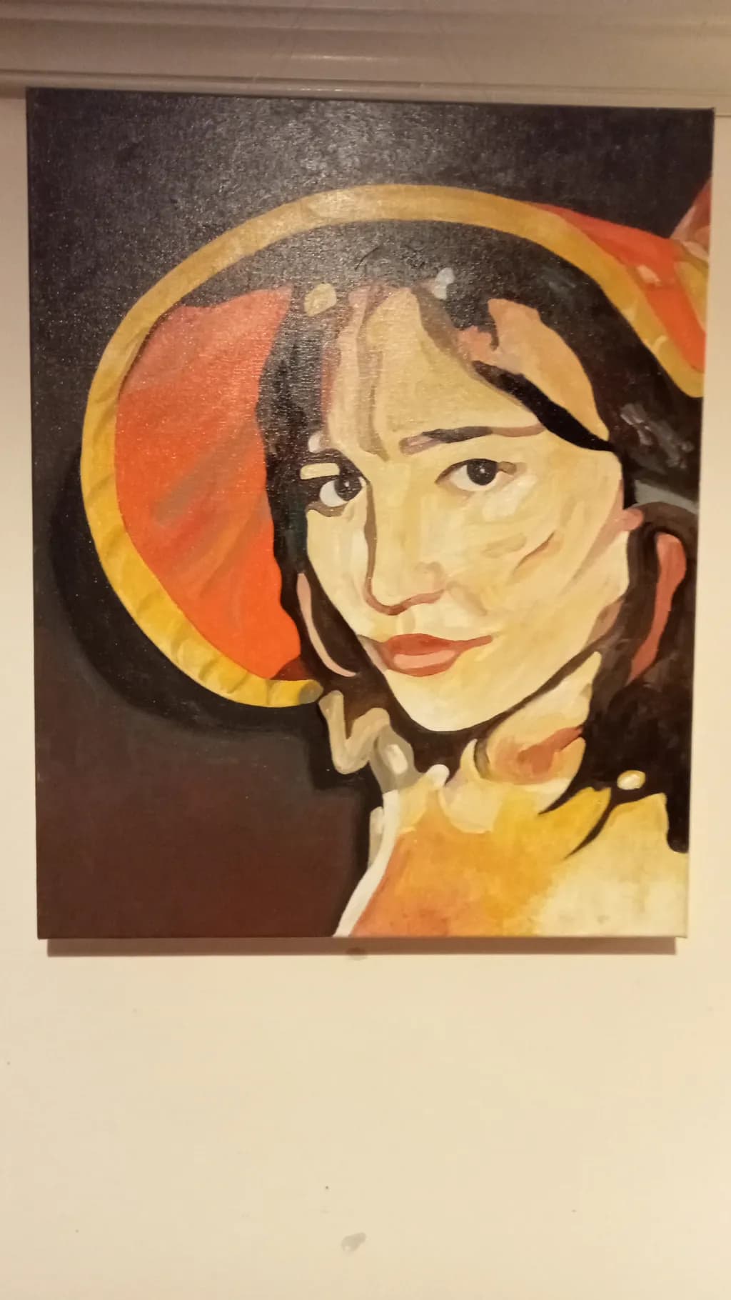Vibrant Reflections: An Abstract Portrait of Expression and Color