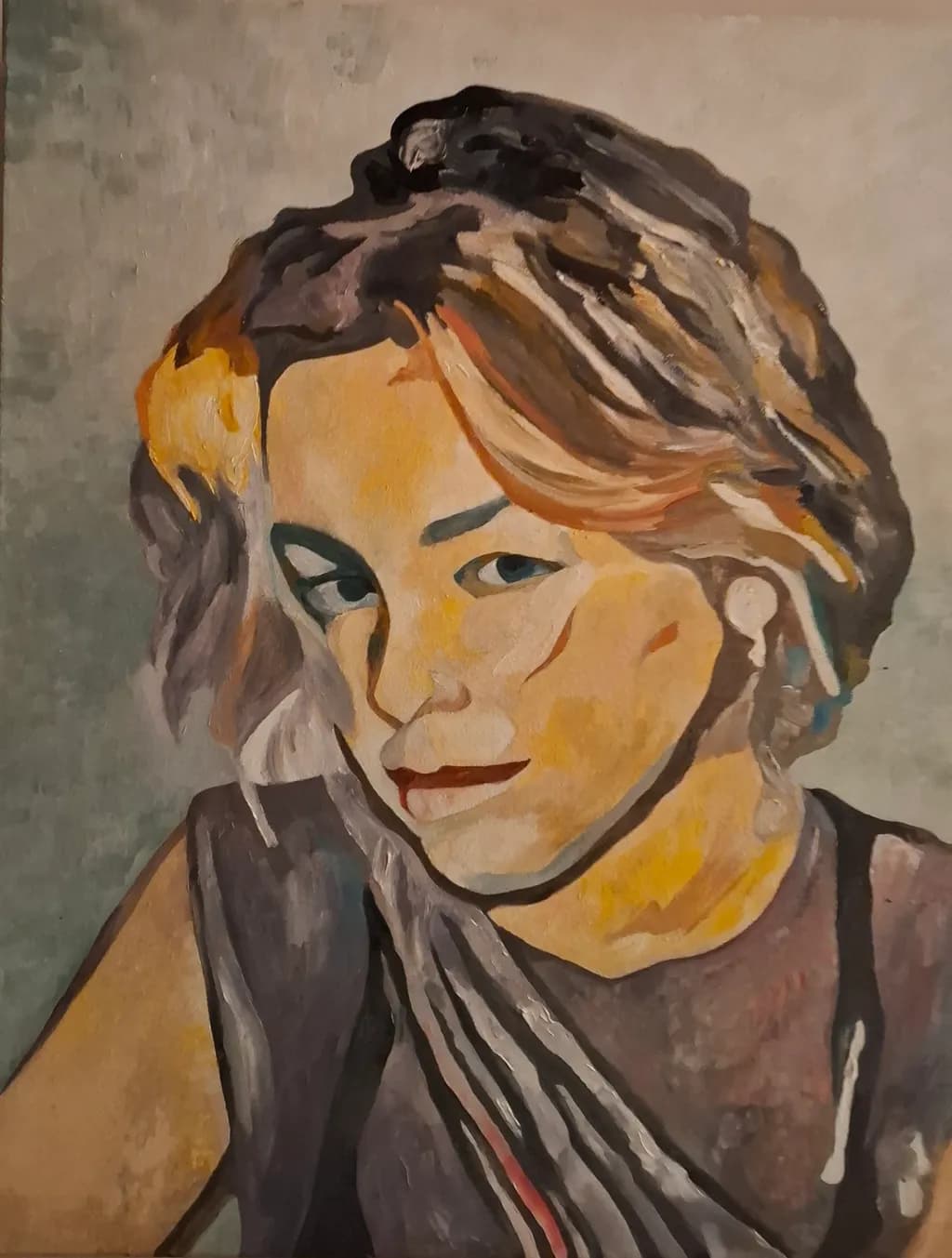 Whispers of Emotion: An Abstract Portrait in Colorful Expression