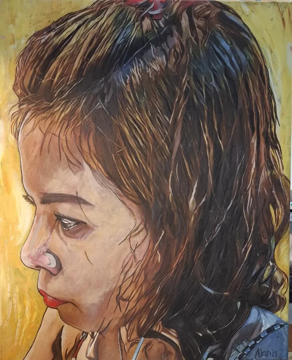 Whispers of Contemplation: A Portrait of Beauty and Expression