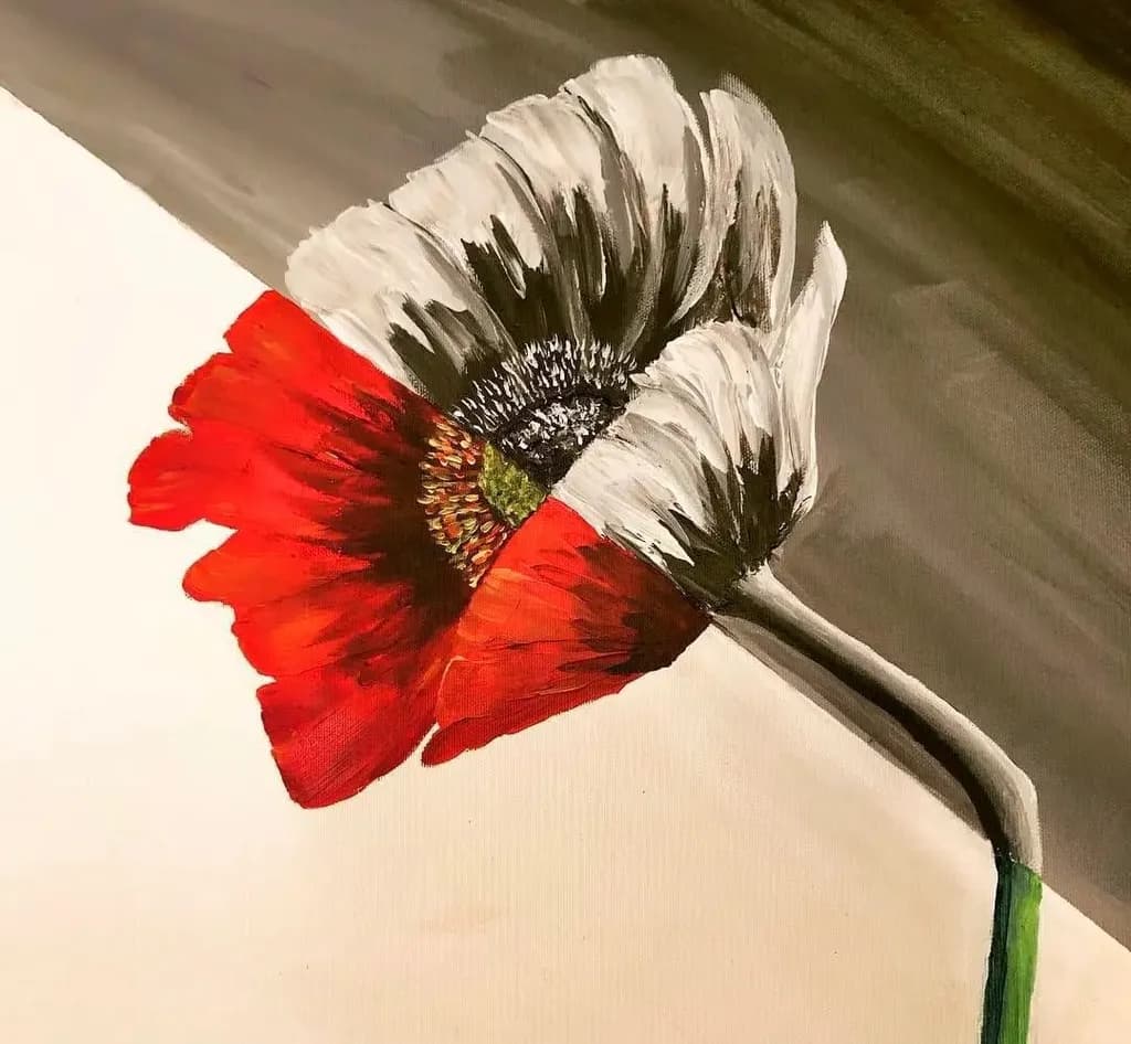 Whispers of Color: A Duality in Bloom