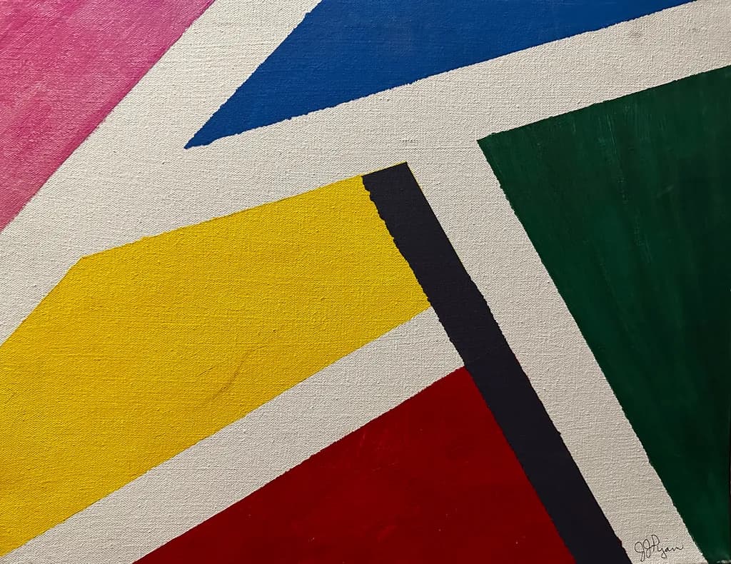Vibrant Geometric Harmony: A Colorful Abstract Journey Through Modern Art