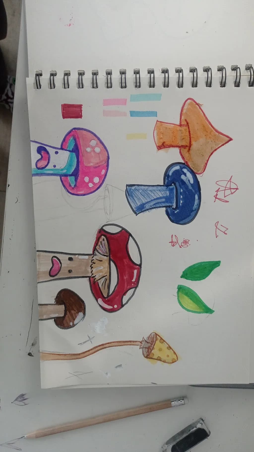 Whimsical Mushroom Medley: A Colorful Exploration of Nature's Fungi