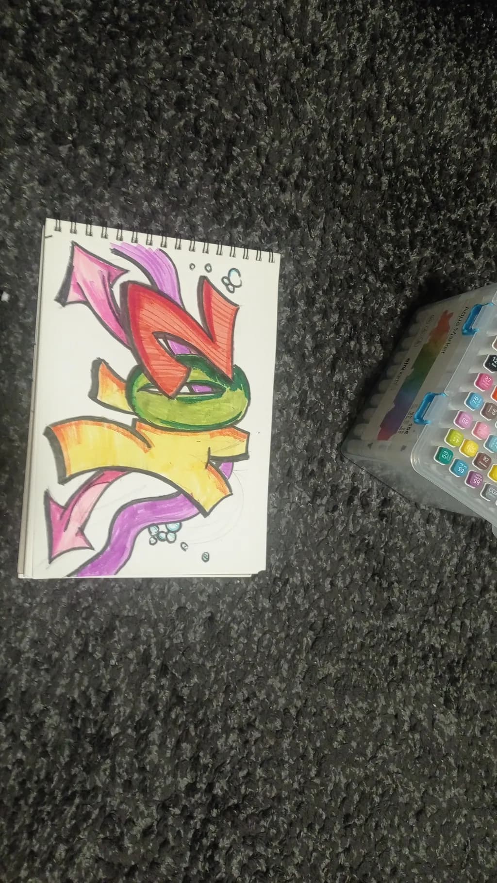 Vibrant Expressions: A Graffiti-Inspired Sketch of Colorful Creativity