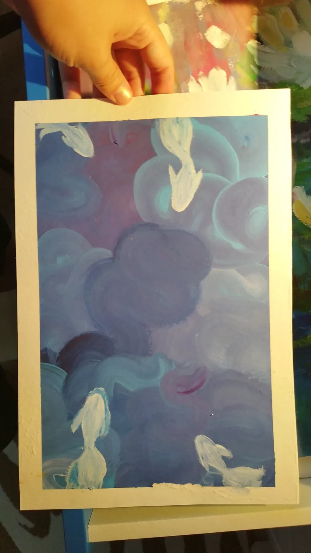 Whimsical Blue Clouds: An Abstract Journey Through Dreamy Skies