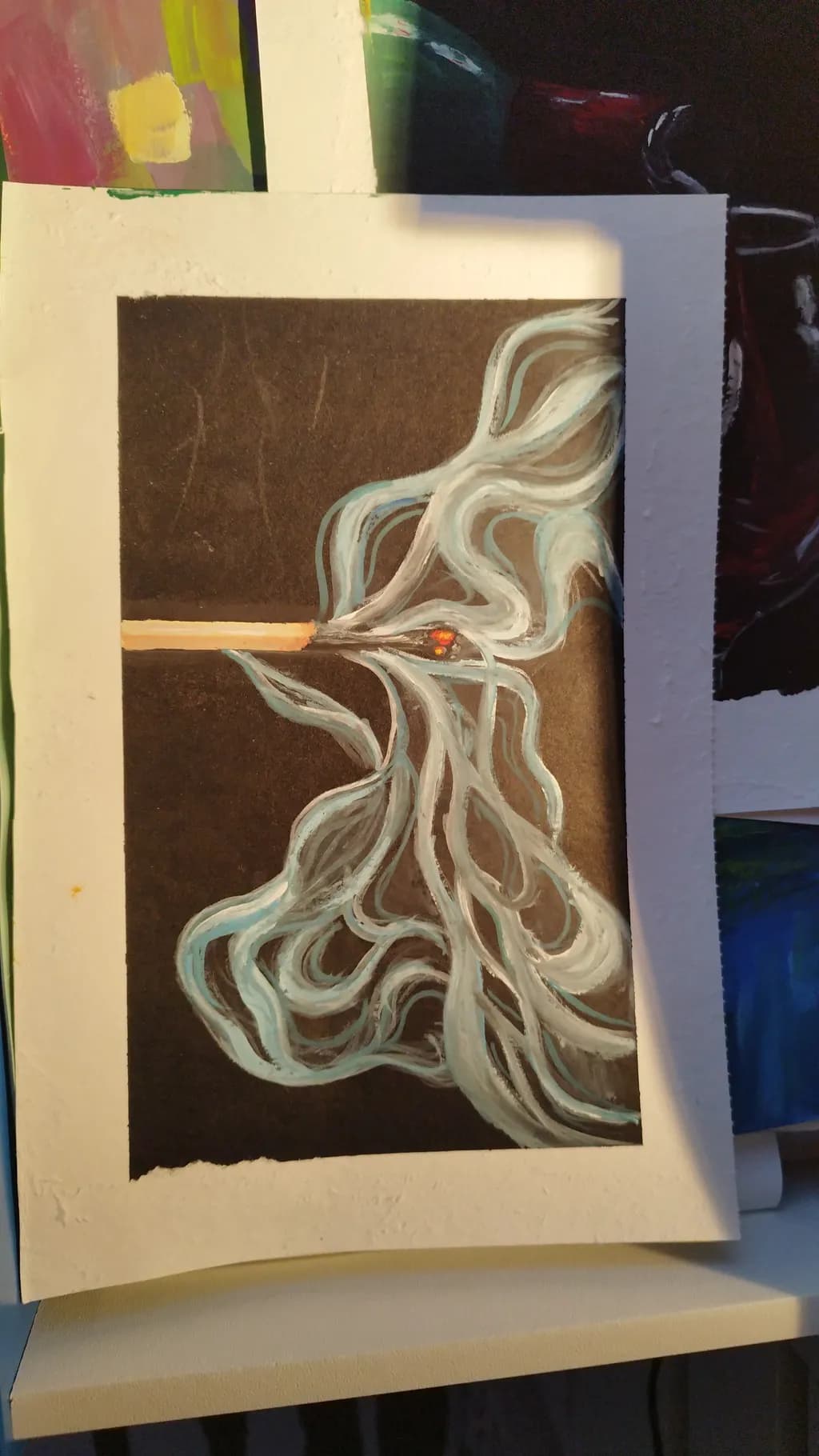 Whispers of Smoke: An Abstract Dance of Light and Shadow