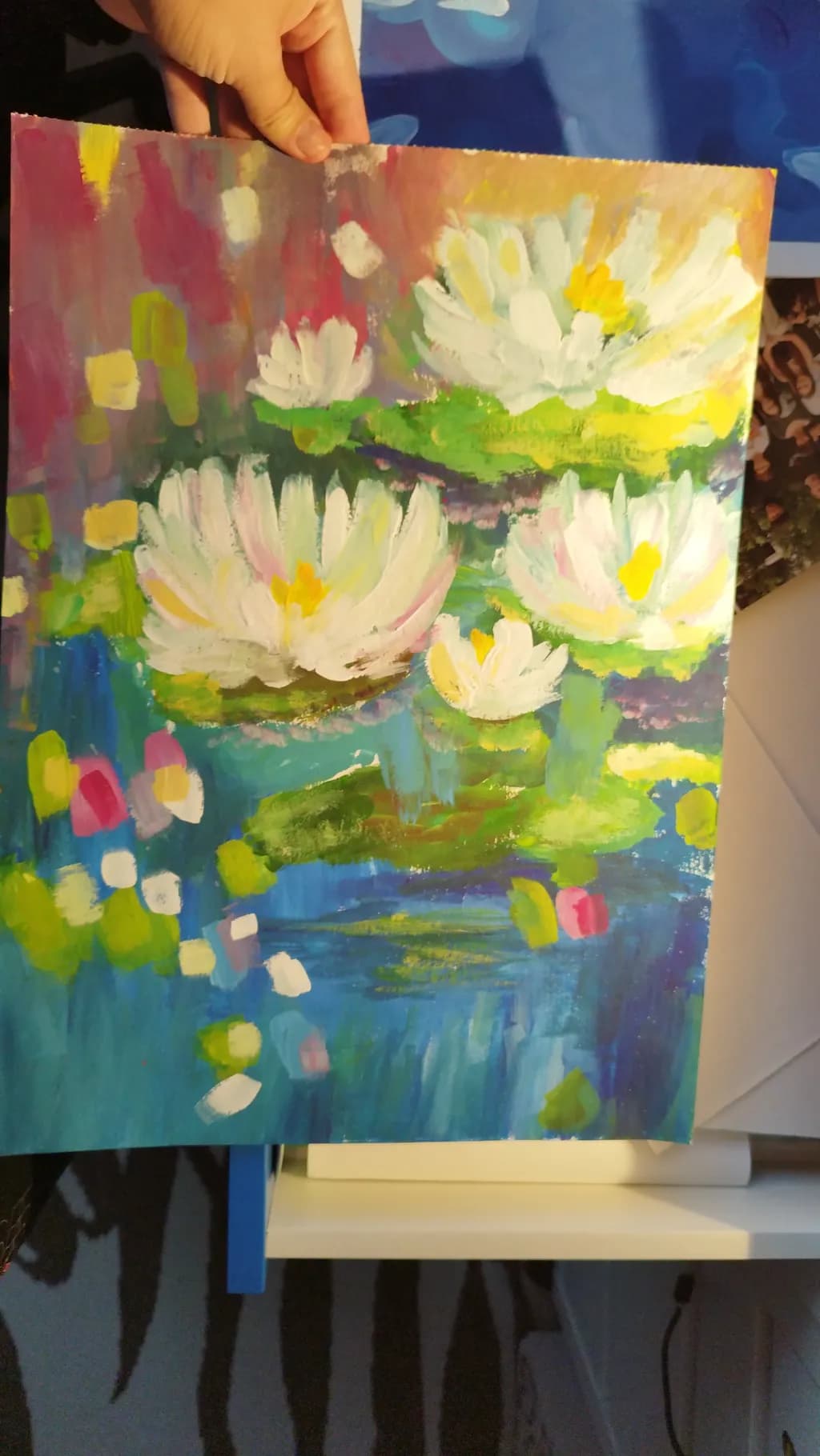 Serenity in Bloom: A Vibrant Dance of Water Lilies and Colors
