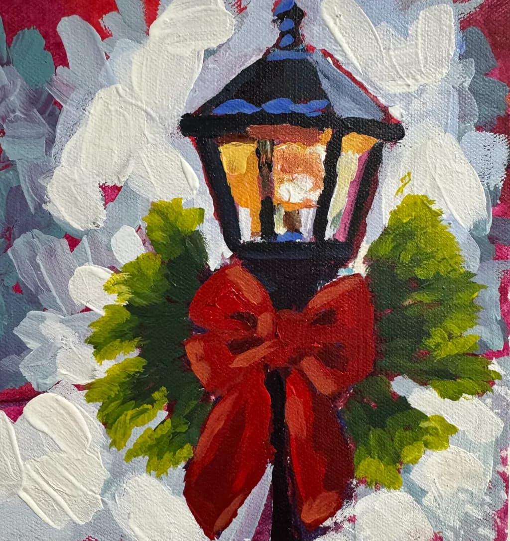 Festive Lantern: A Holiday Embrace of Red and Green Cheer