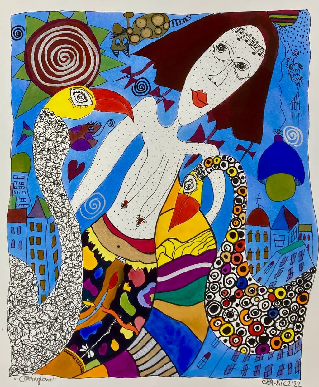 Vibrant Harmony: A Colorful Dance of Nature and Emotion