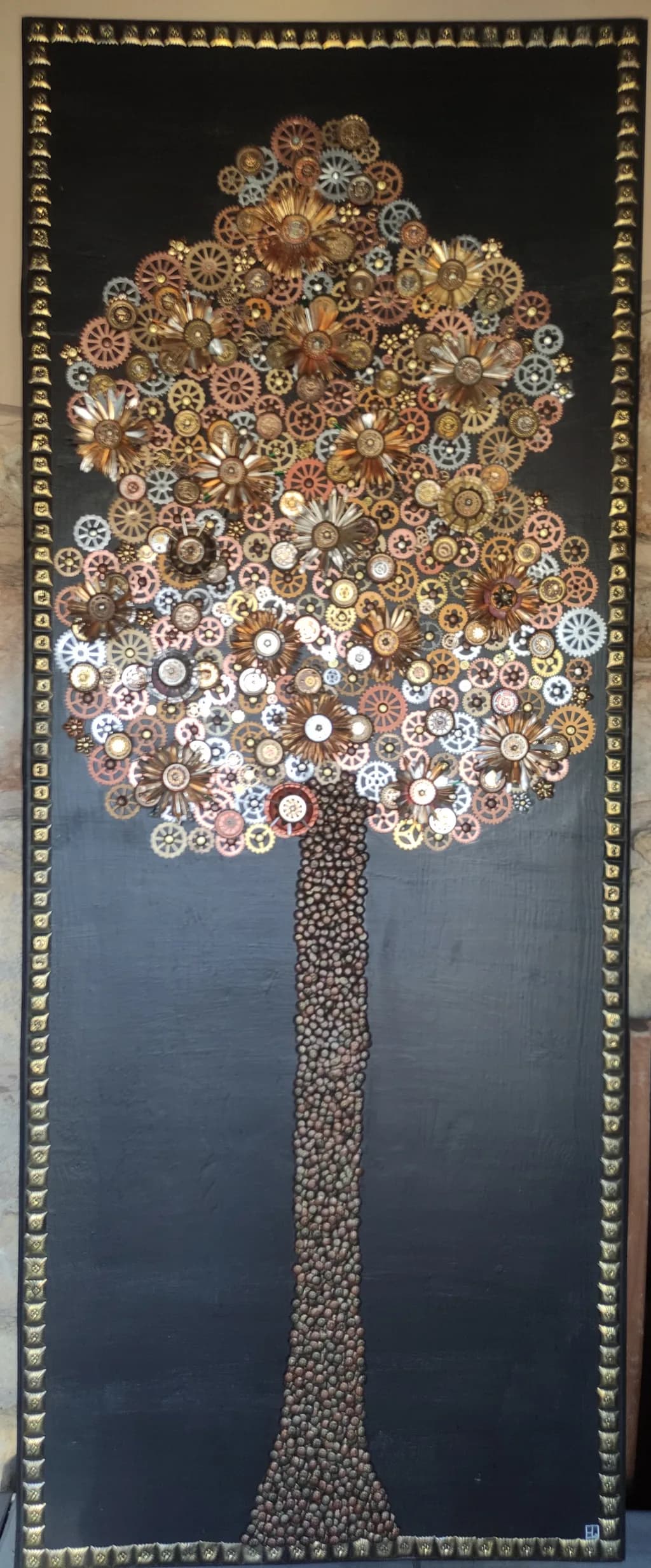Whispers of Nature: A Metal Tree Blossom in Artistic Harmony