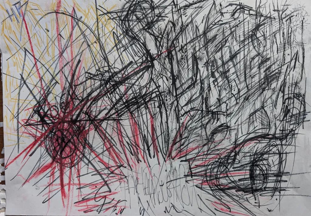 Dynamic Chaos: A Vibrant Exploration of Motion and Emotion in Abstract Art