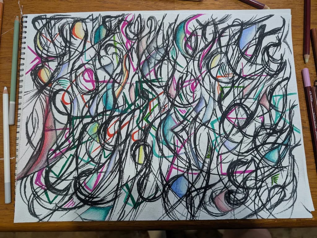 Whispers of Color: An Abstract Journey Through Chaos and Harmony