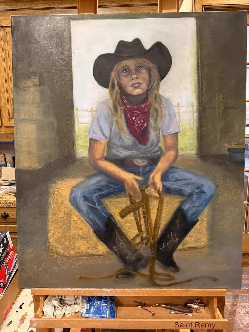 Cowgirl Contemplation: A Portrait of Strength and Serenity in the Heart of the Wild West