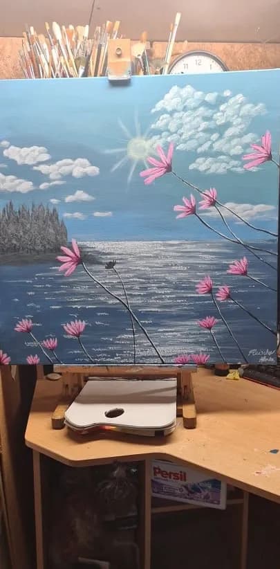 Whispers of Serenity: A Tranquil Lakeside Bloom