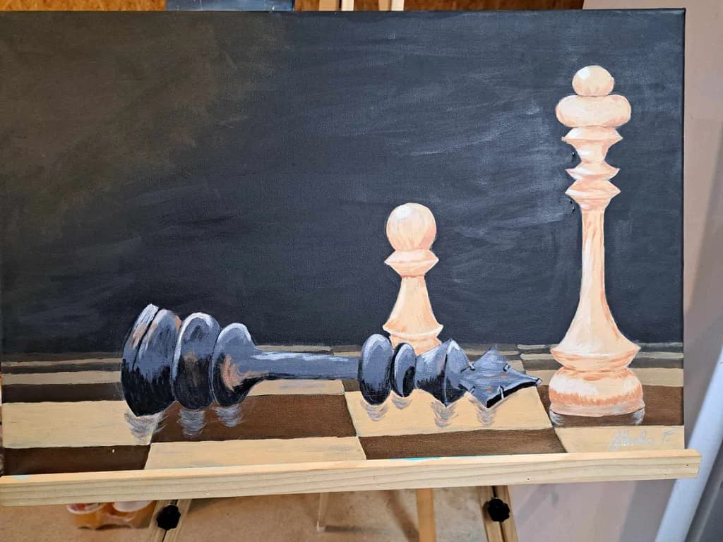 Chessboard Reflections: The Dance of Kings and Pawns in Stillness