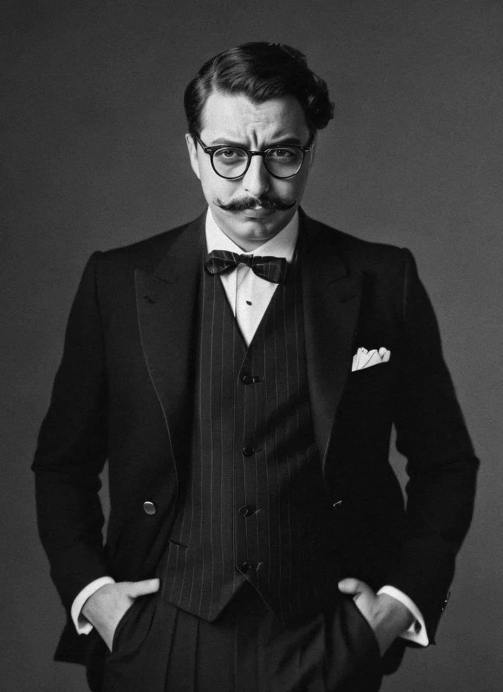 Timeless Elegance: A Monochrome Portrait of Sophistication and Style