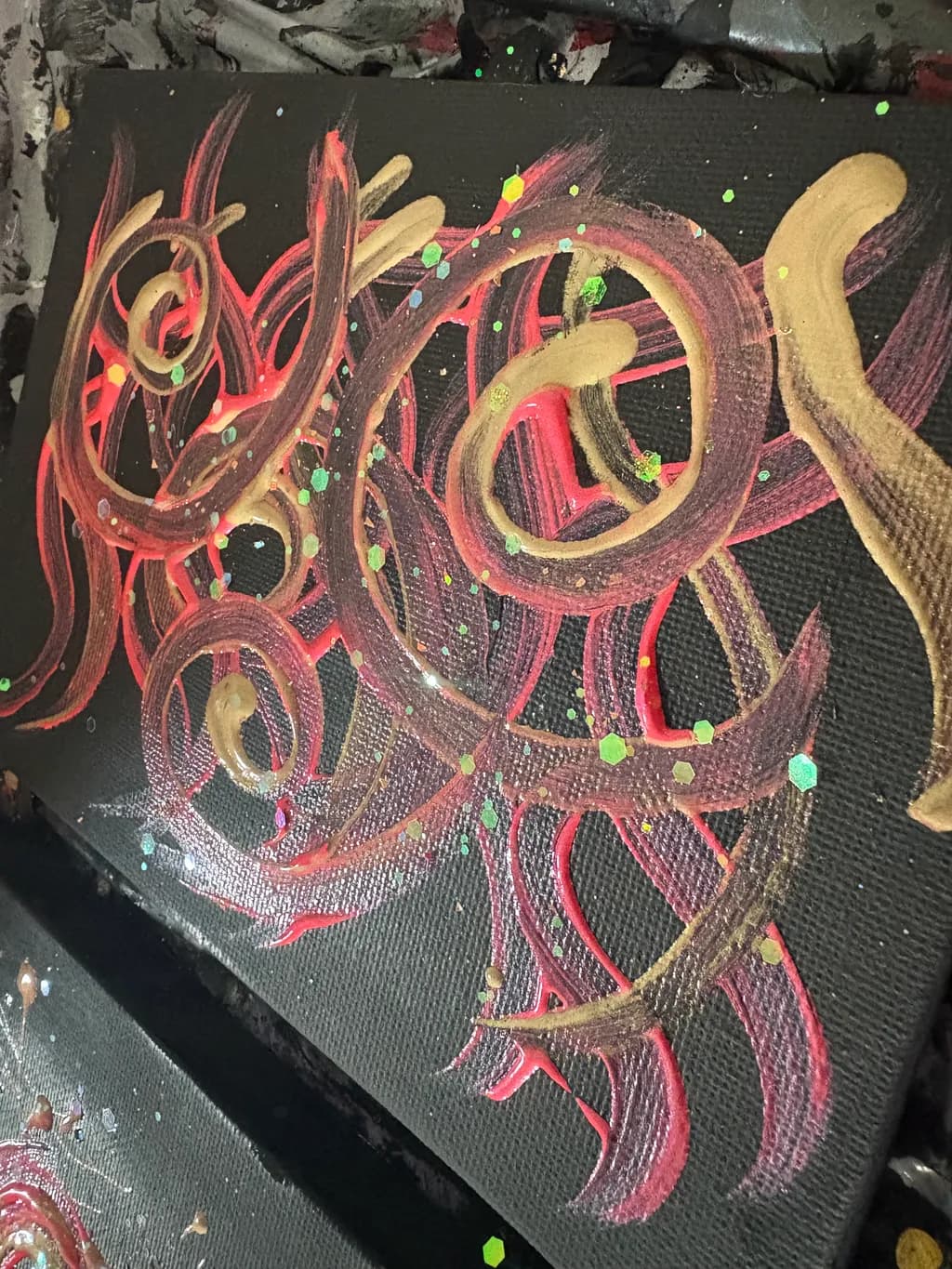 Vibrant Whirls: A Dance of Color and Motion on Canvas