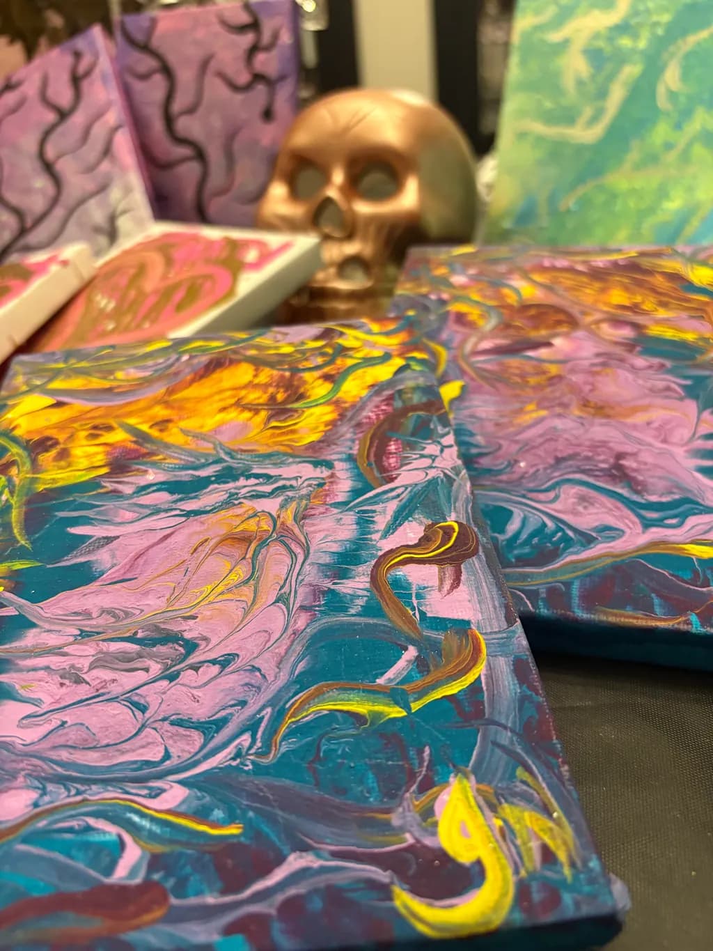 Vibrant Whispers: A Dance of Color and Form in Abstract Expressionism