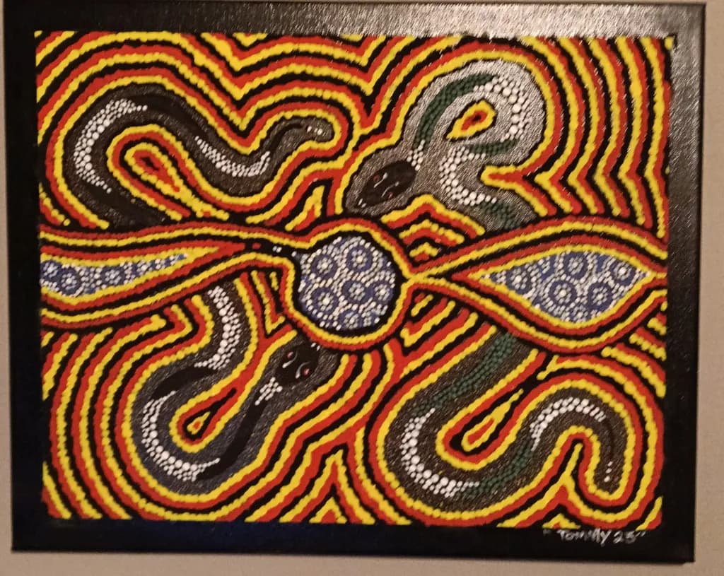 Serpentine Symphony: A Vibrant Dance of Color and Pattern in Abstract Art