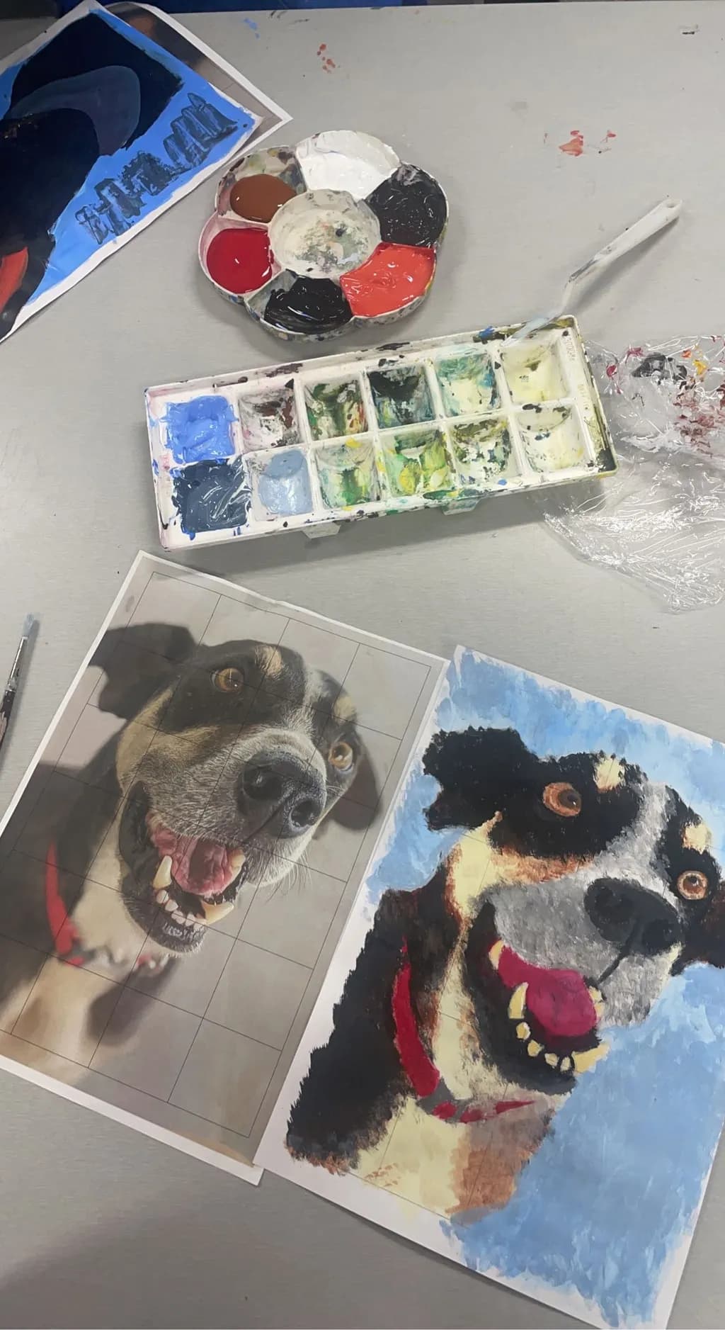 Joyful Canine: A Vibrant Celebration of Dog Love on Canvas