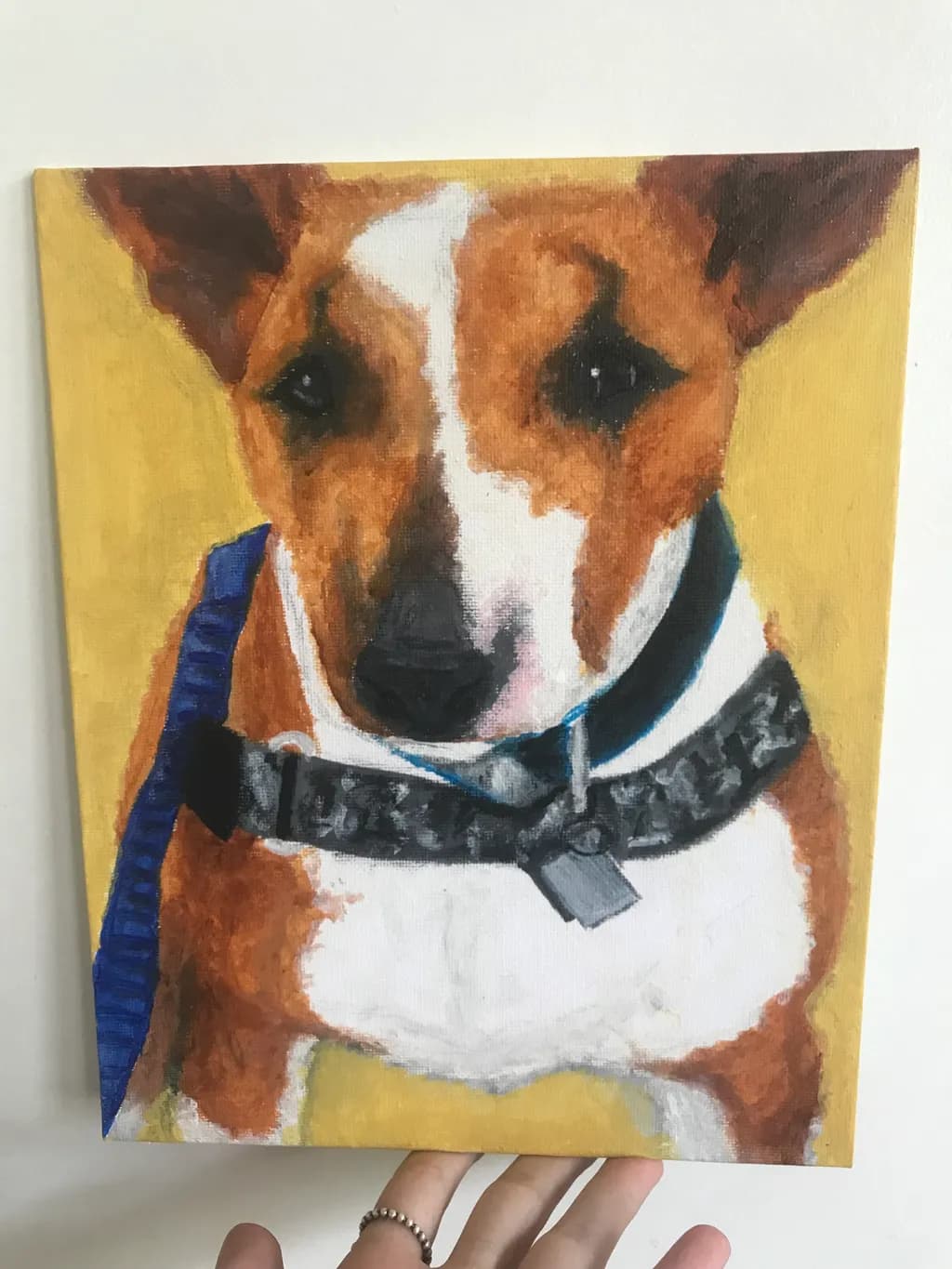 Whimsical Canine Portrait: A Vibrant Tribute to Loyalty and Playfulness