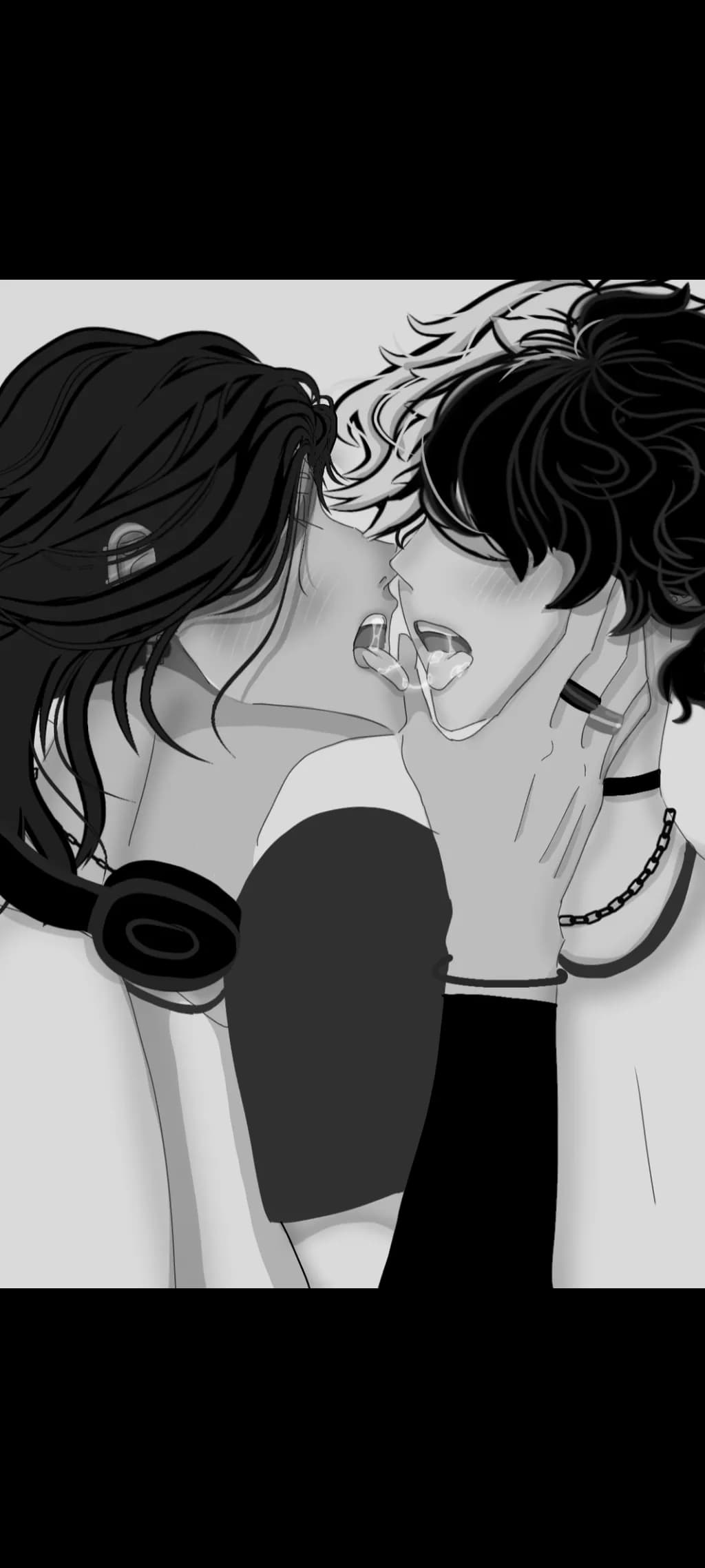 Eternal Embrace: A Passionate Encounter in Monochrome