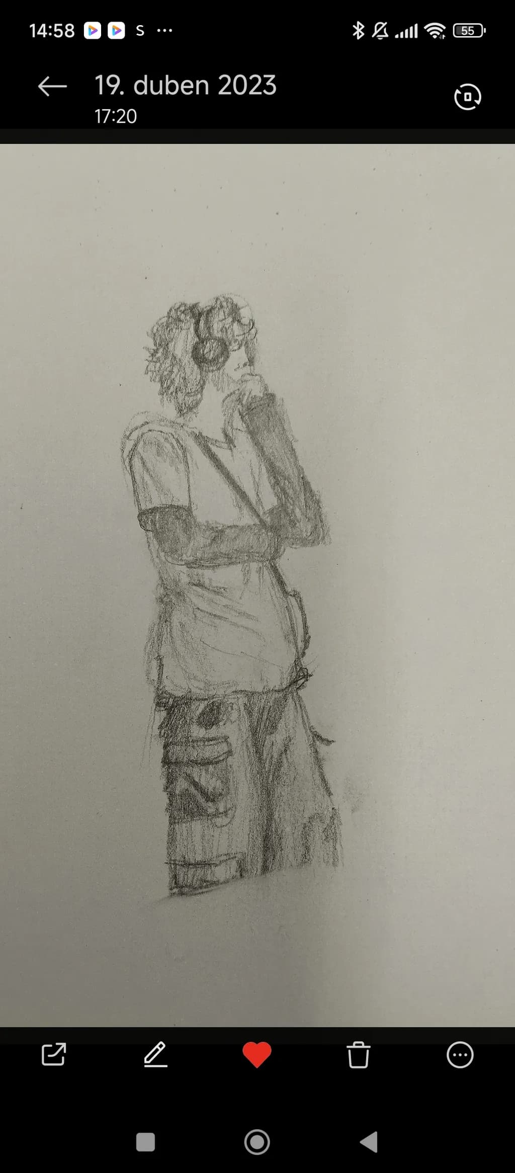 Contemplative Moments: A Sketch of Solitude and Reflection