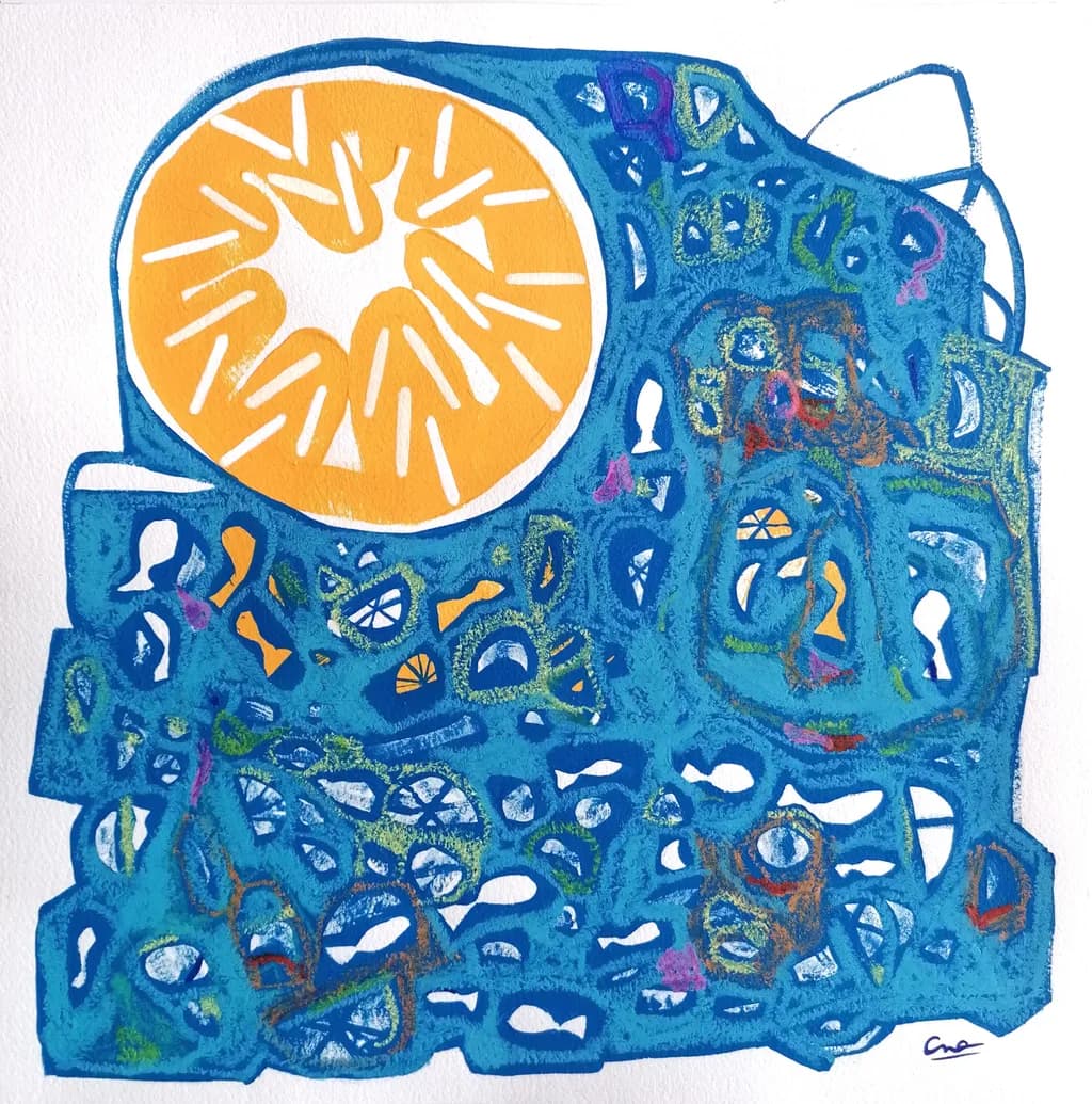 Vibrant Echoes: A Geometric Dance of Color and Emotion