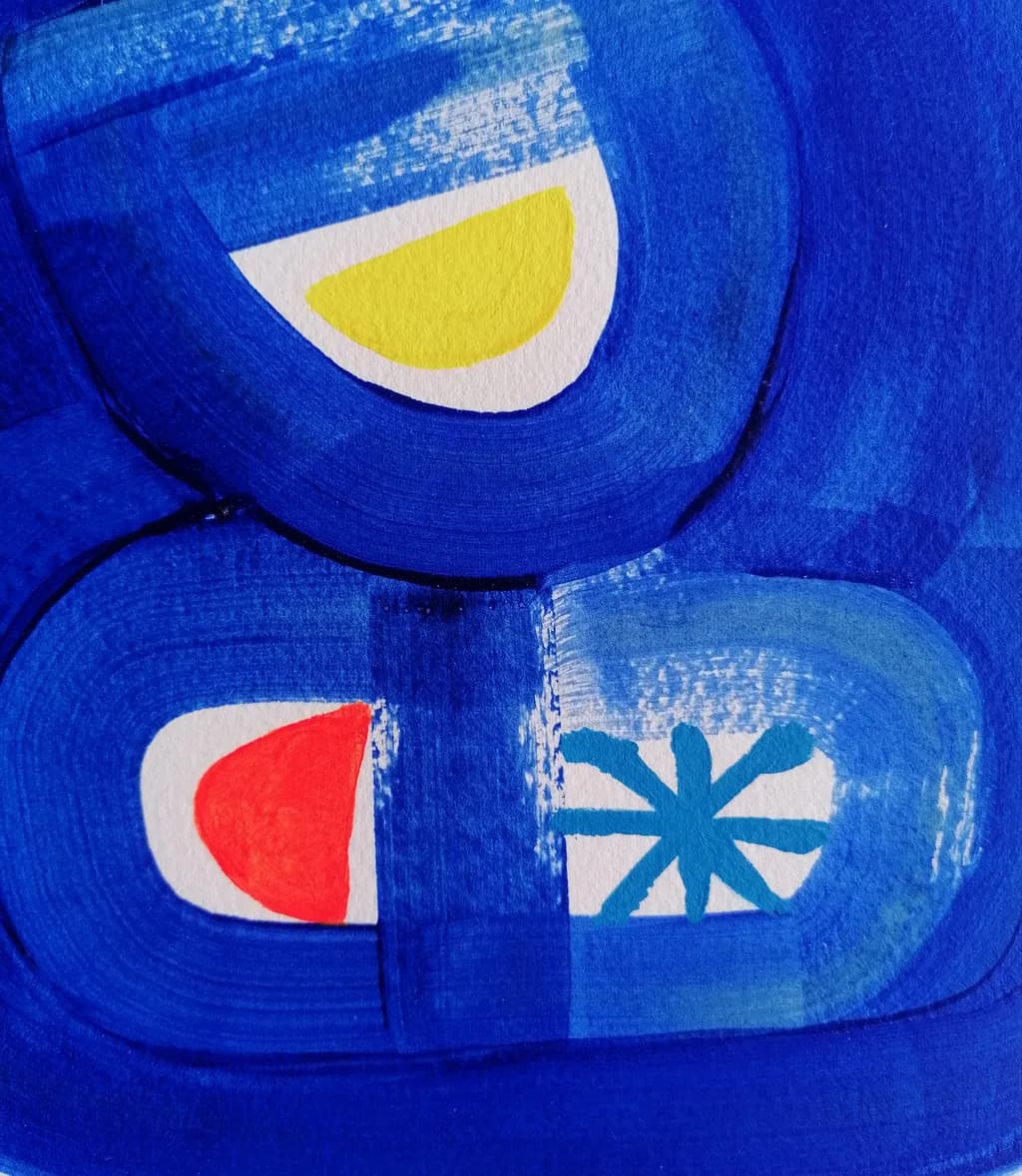 Whimsical Waves: A Dance of Color and Emotion in Blue