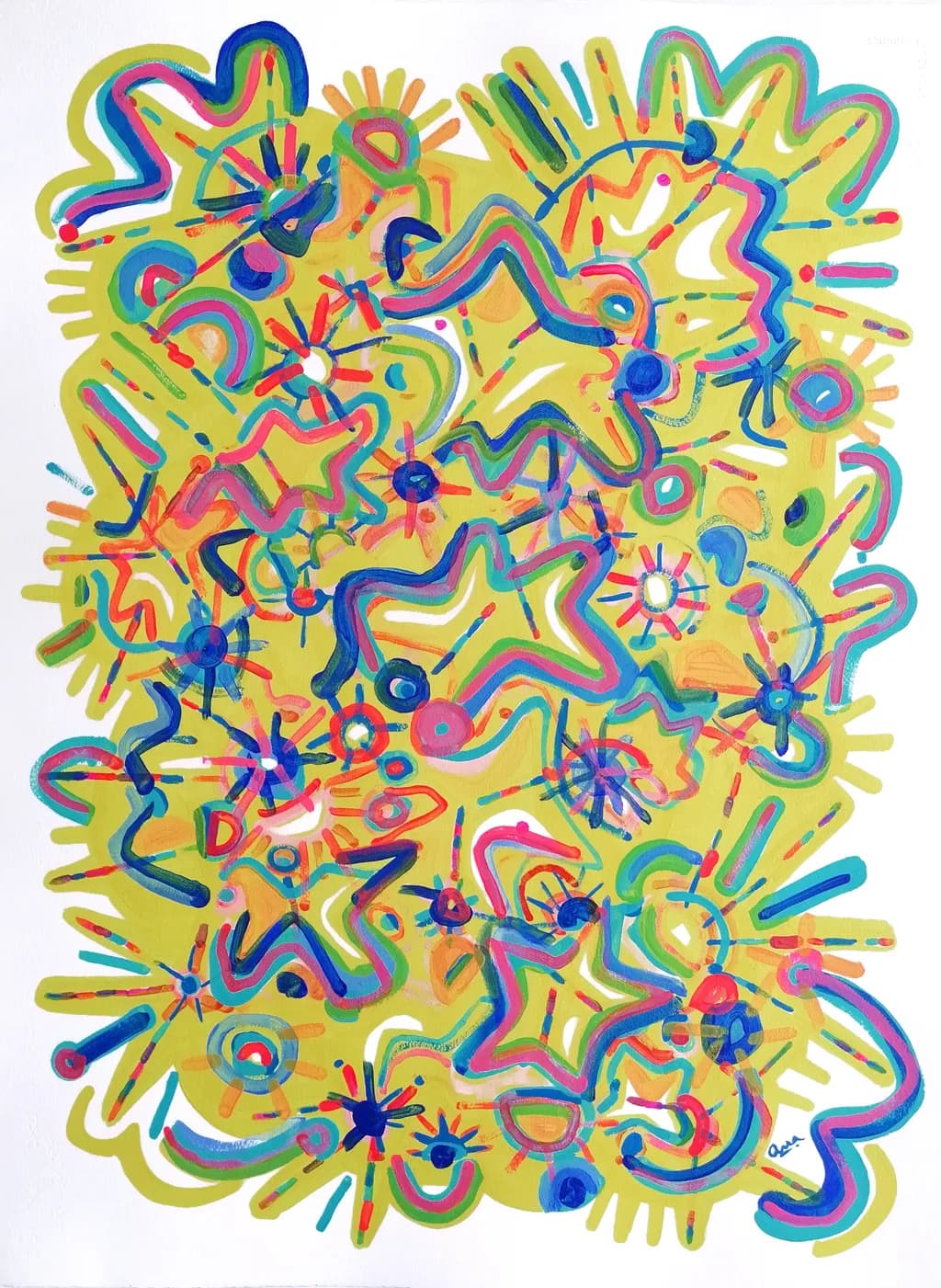 Vibrant Whirlwind: A Dance of Color and Emotion